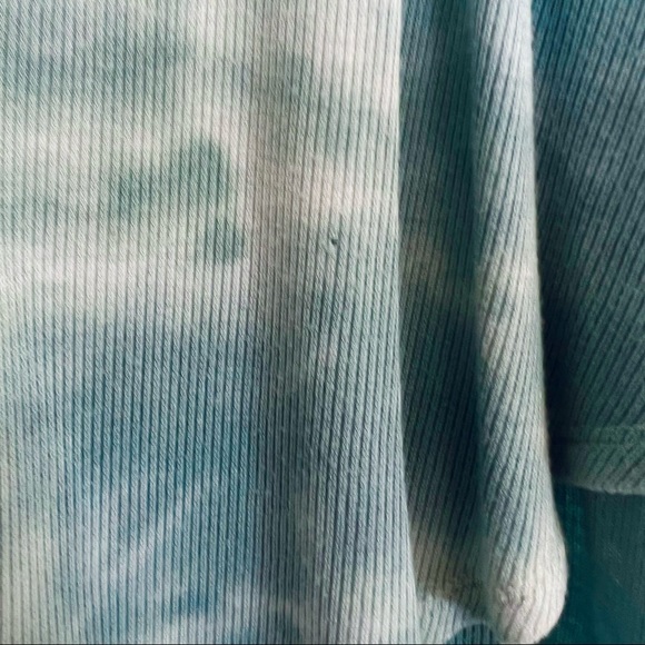 Tie Dye Teal Ribbed Tank Top - Picture 4 of 6